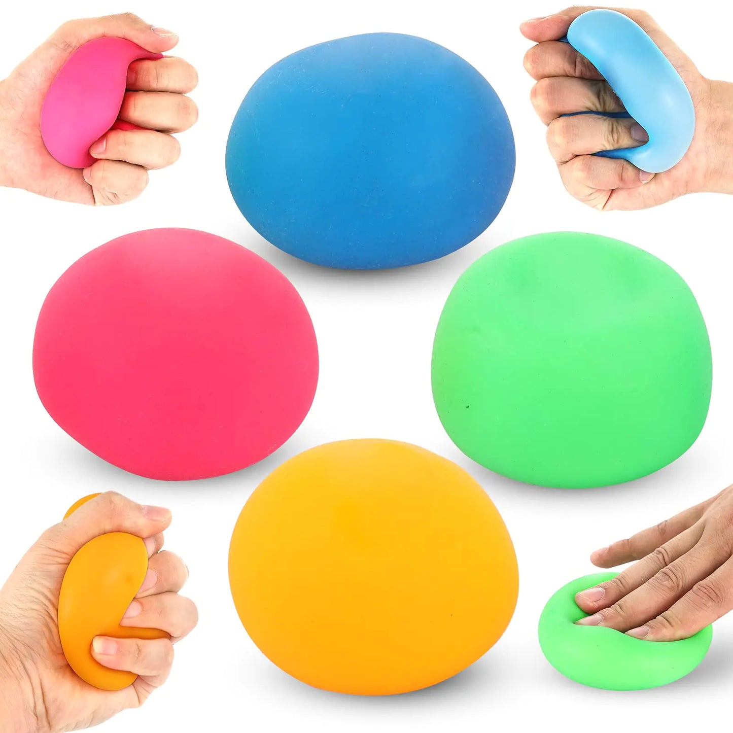 4 Pack Stress Ball for Kids and Adults Slow Rising Balls Sensory Fidget Toy Anxiety Stress Relaxation Squeezing Balls Calming Tool Vent Mood and Improve Focus Squishy Ball Hand Grip Pressure Ball